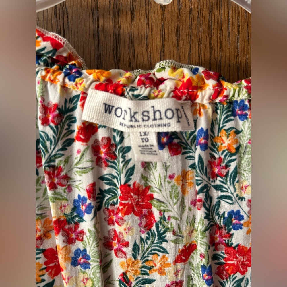 Cute Floral Tank Top 1X - Picture 2 of 7